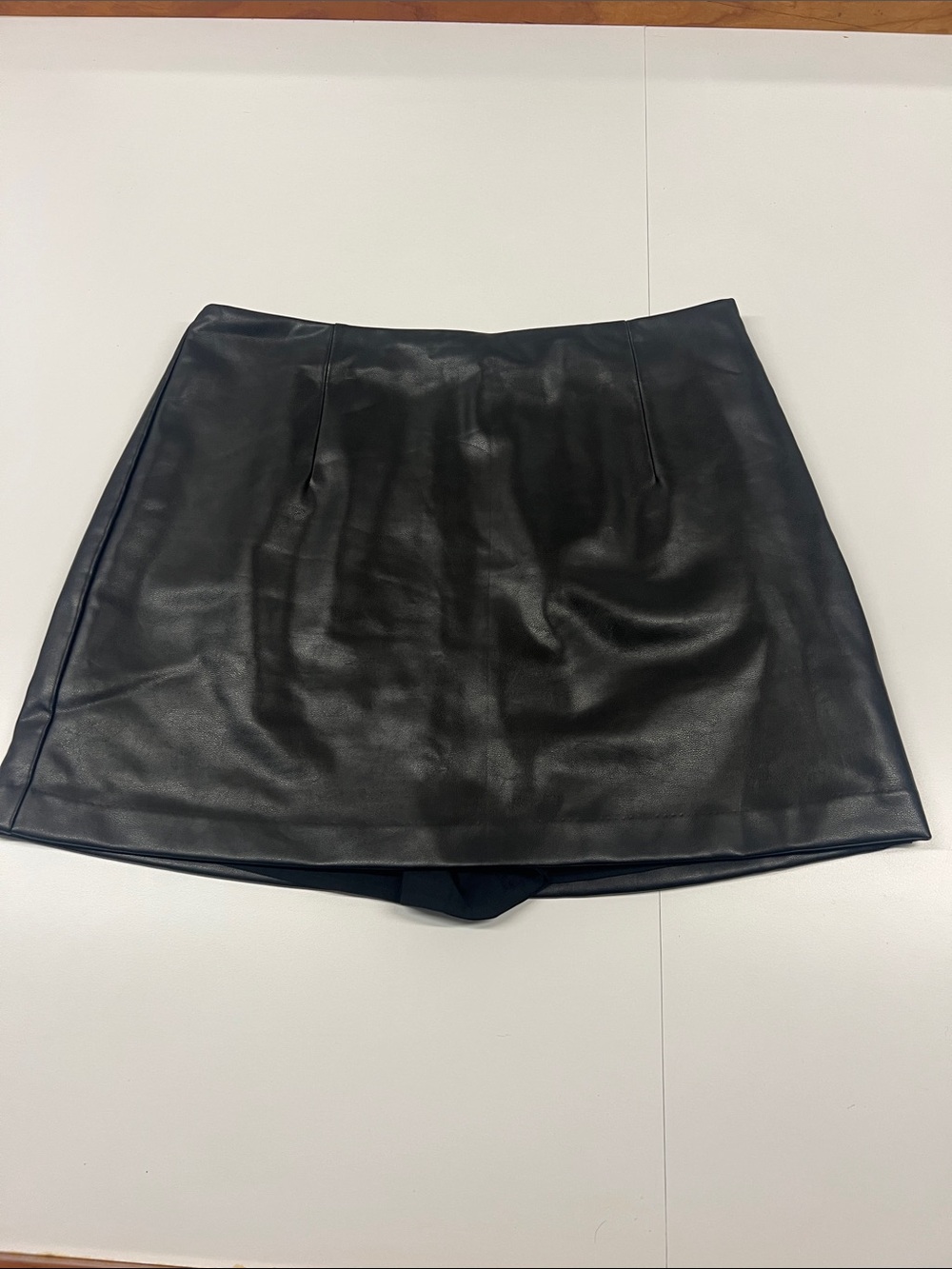 Abercrombie & Fitch Black Faux Leather Mini Skirt